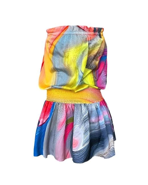 Maxjenny Blue Beach Mini Dress