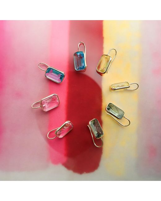 Hye Jane Jewelry Pink Small Gemma Quartz Earrings