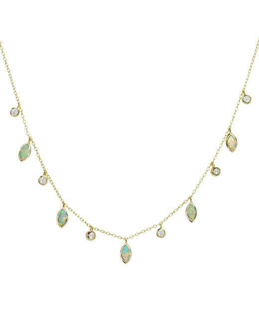 KAMARIA Metallic Drops Of Spring Opal Necklace