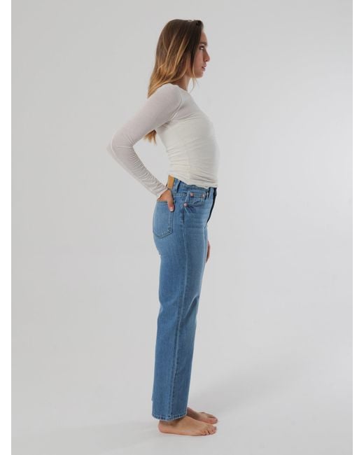 Her & Glory Blue Adele Straight Leg Empire Fade