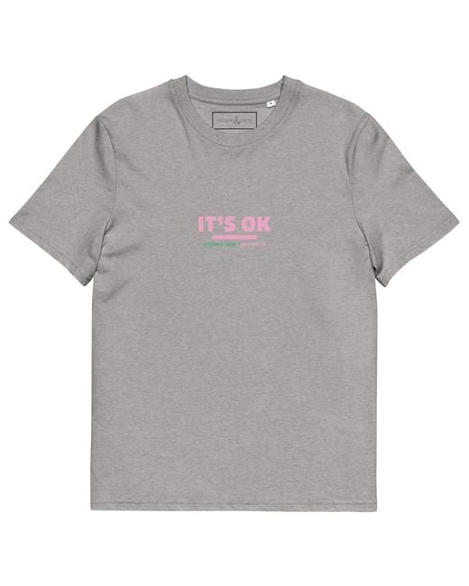 Anchor and Crew Gray Heather Five It's Ok Editions Organic Cotton T-Shirt