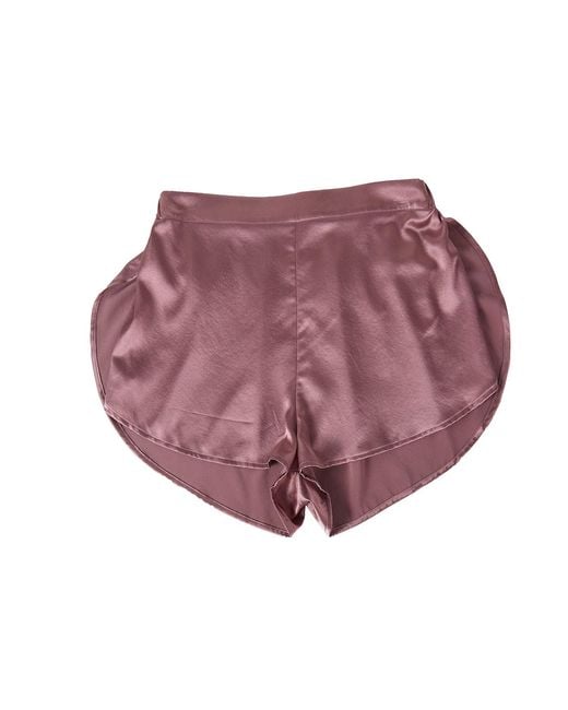 Soft Strokes Silk Purple Pure Mulberry Silk Petal Shorts, Mid-Waist, Silk Charmeuse