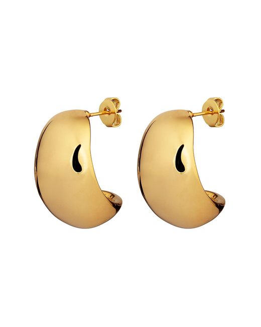 Crystals and Co Metallic Medium Bubble Dome Earrings