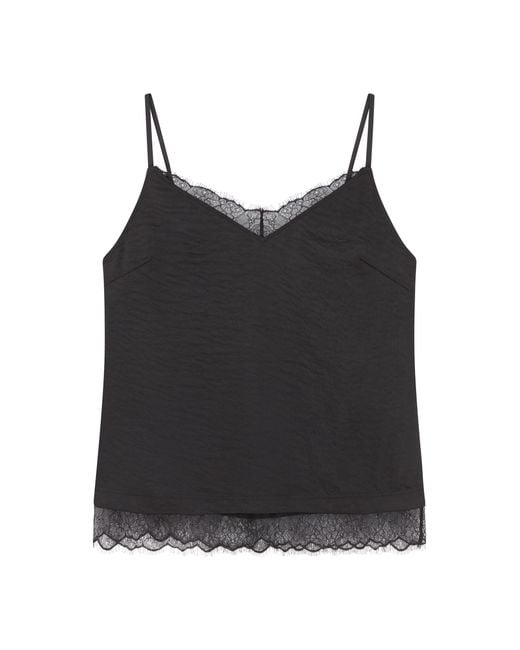 Little Lies Black Nightbird Lace Trim Cami Top