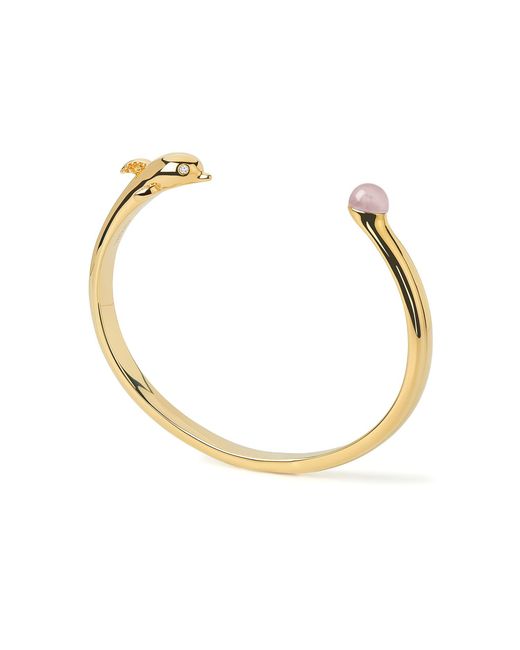 Freqnc Atelier Metallic Dolphin Bangle With Tiger's Eye