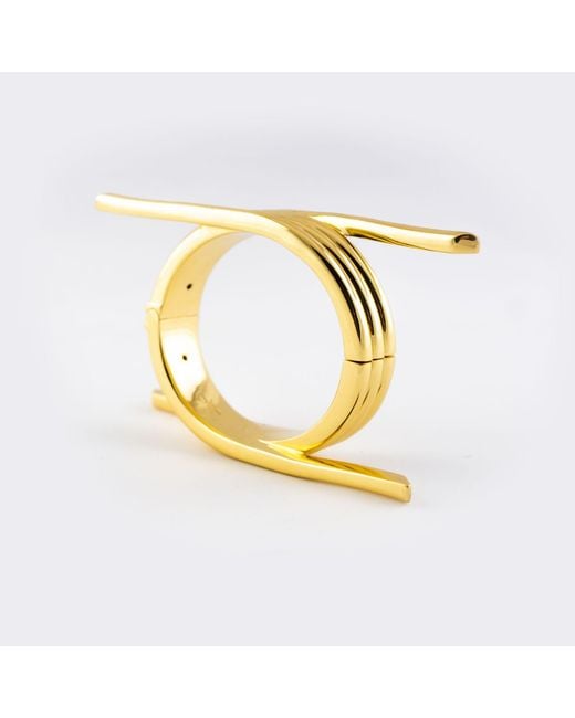 Born in Exile Metallic Statement Brass Barbwire Four Twist Cuff Bangle