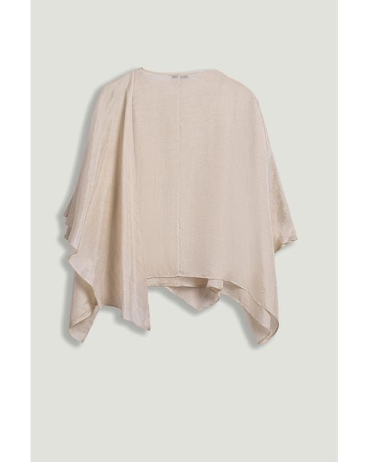 Nocturne Natural Fluid Cape Blouse