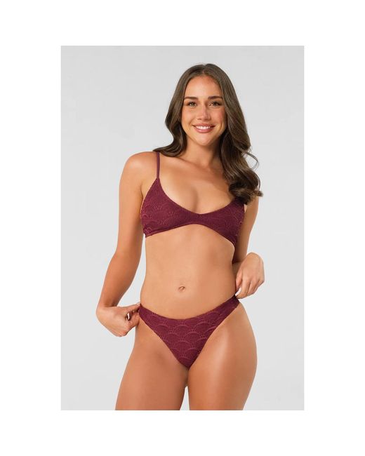 Blackbough Swim Brown Mila Deep Scoop Neck Top Henna
