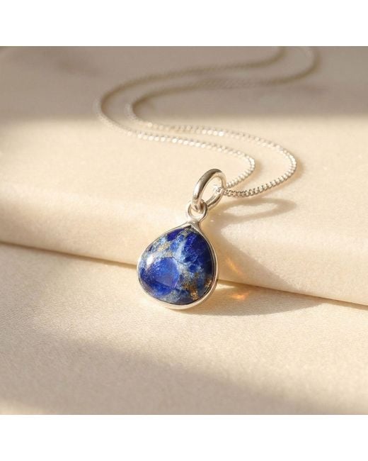 Harfi Blue Sapphire September Birthstone Sterling Necklace