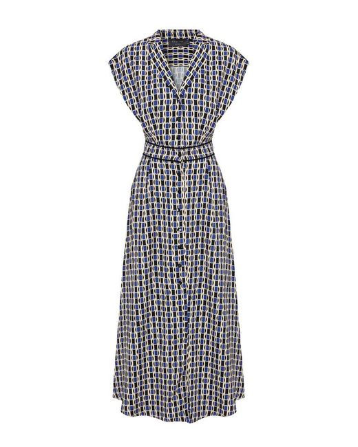 Exquise Gray Regular Vintage Check Button Aitana Dress