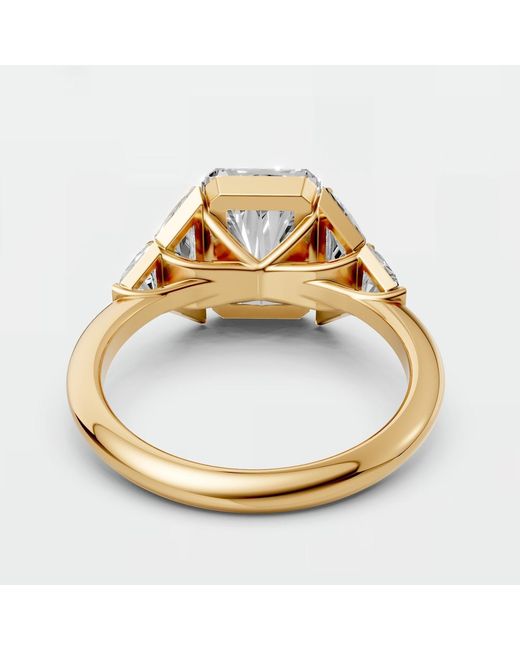 Aya Fine Jewelry Metallic Radiant Cut Lab Diamond Engagement Ring