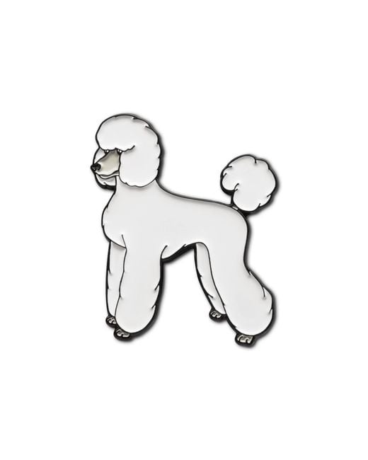 Make Heads Turn Black Enamel Pin Standart Poodle Dog