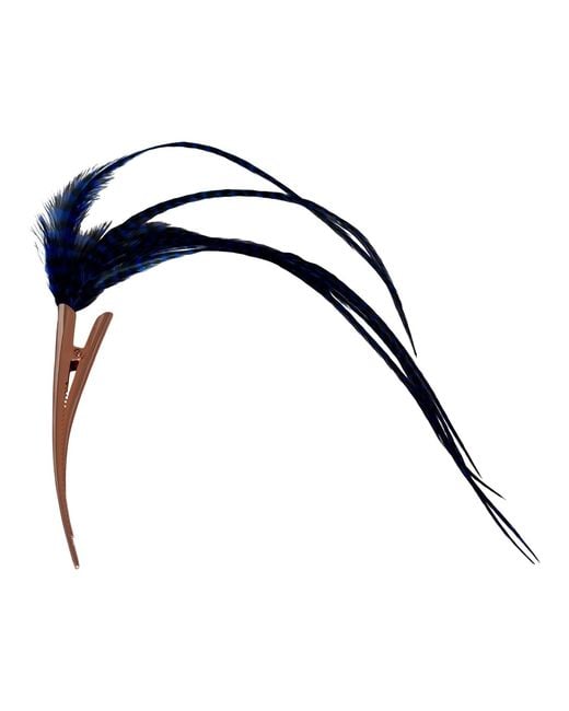 Romer Millinery Blue Feather Clip For Hats, Hair, Turbans & Lapel Xl Royal