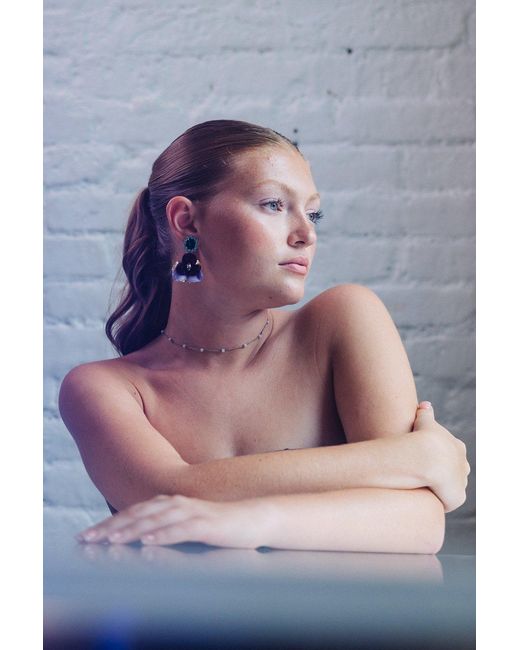 The Pink Reef Multicolor Emerald Pansy Earring
