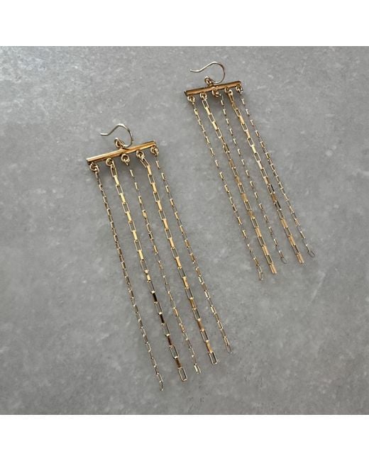 Heather Hawkins Jewelry Metallic High Hopes Fringe Earrings