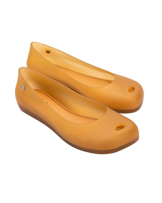 Melissa Orange Nova Ultragirl Ballet Flats