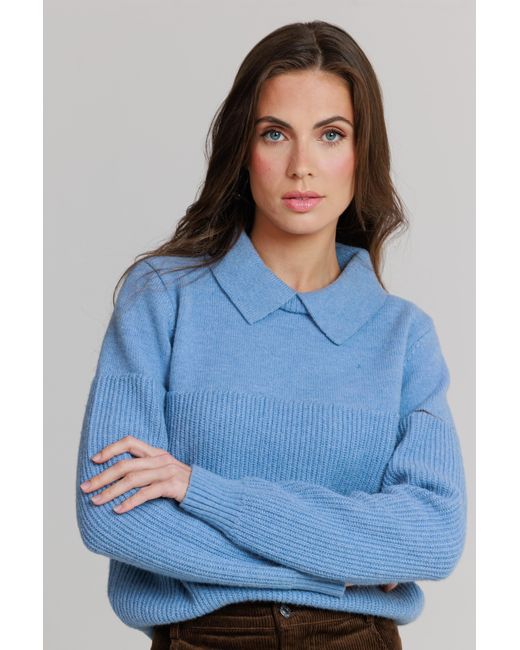 Lou&Up (Formerly Loup Clothing) Blue Collar Knit Sweater Powder