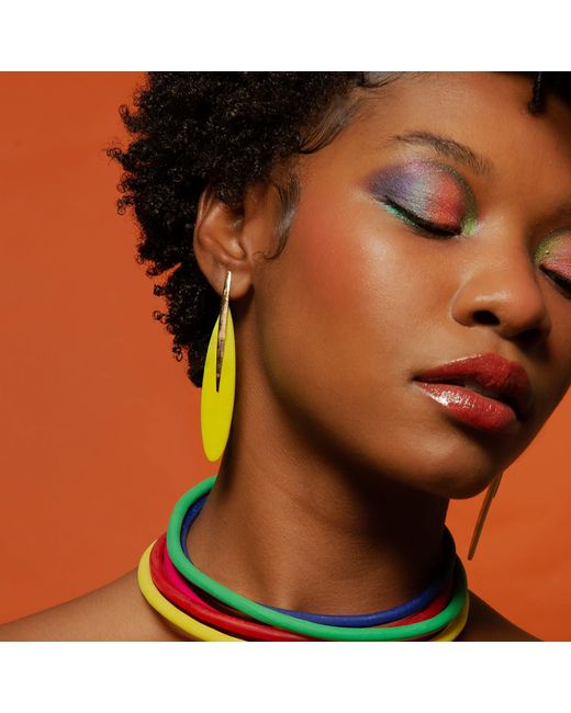 Babaloo Multicolor Neon Spear Statement Earrings