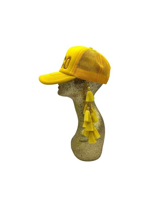 Julia Clancey Yellow Disco Luxe Chacha Trucker Cap