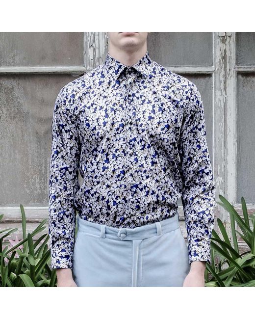 Absurde Blue Popcorn Shirt for men