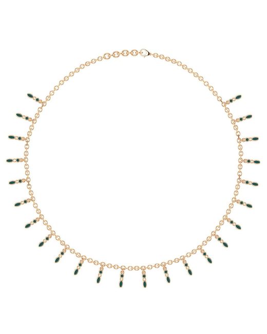 Linda Fiore Metallic Amalei 18K Vermeil Necklace With Dark Enamel