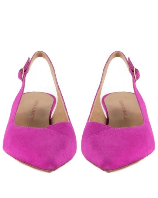 Keith Scarrott Shoes Purple Tanita Suede Slingback