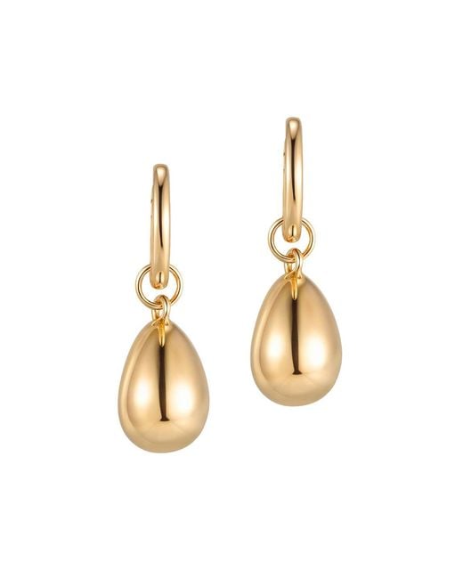 Larisa Beaumont Metallic Honesty Earrings – 14K Solid Teardrop Drops