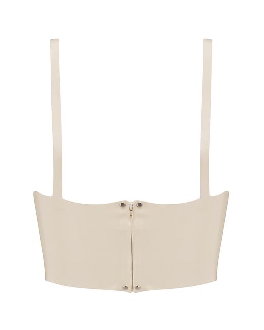 Elissa Poppy White Latex Full Cup Bra