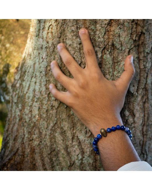 Ebru Jewelry Blue Spider Bracelet for men
