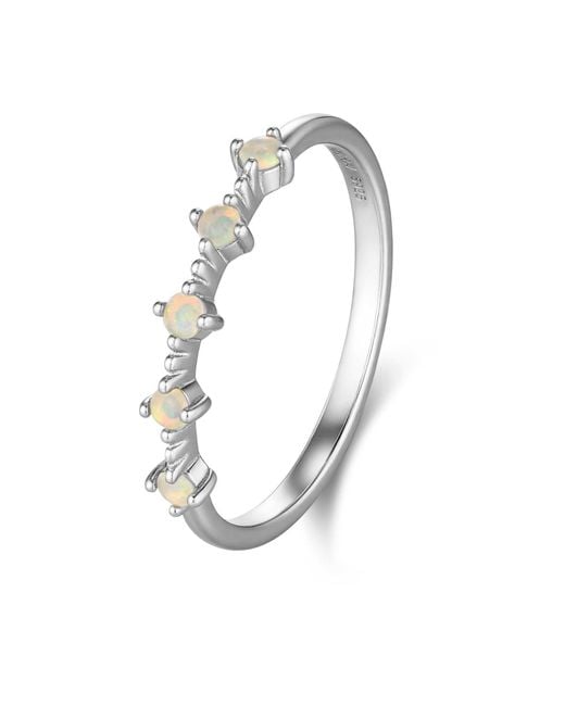 Azura Jewelry New York Metallic Celestial Opal Ring Vermeil