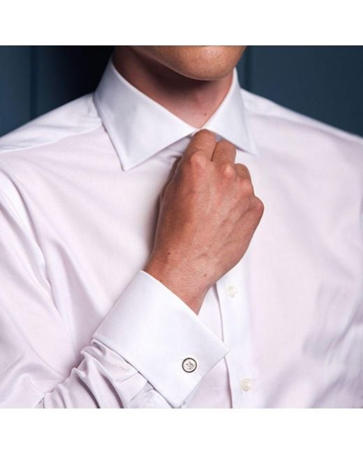 Edge Only Metallic Button Cufflinks Sterling for men