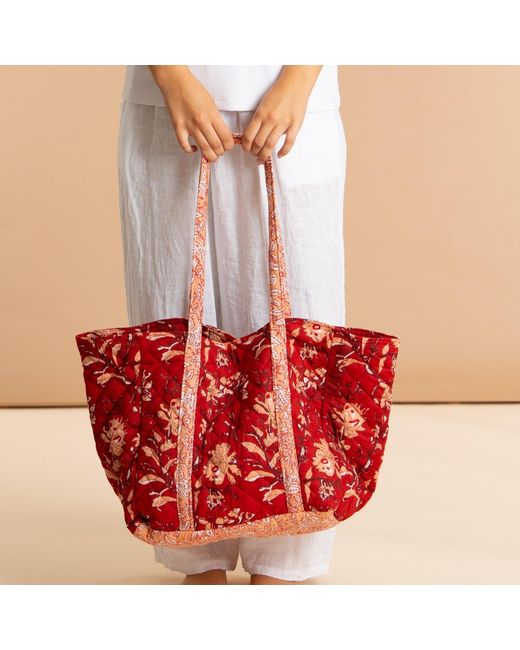 Inara Red Rubra Tote Bag