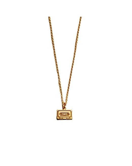Posh Totty Designs Metallic Dinky Cassette Charm Necklace