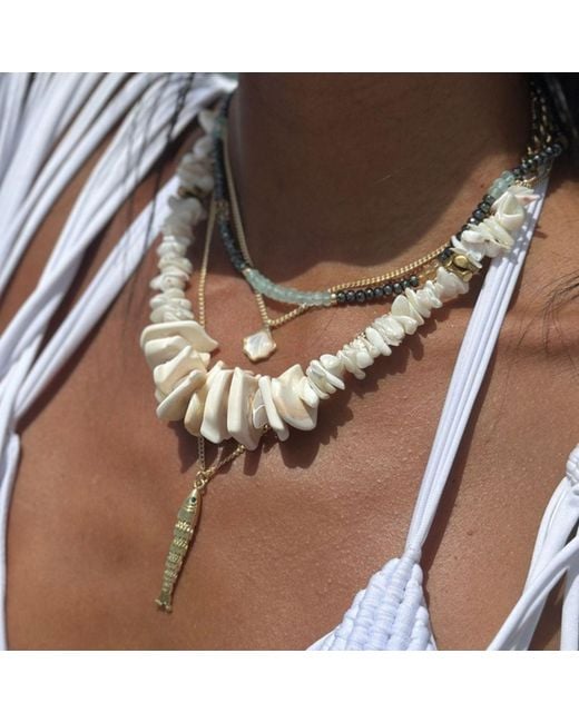 Rachel Nathan Metallic The Catch Necklace