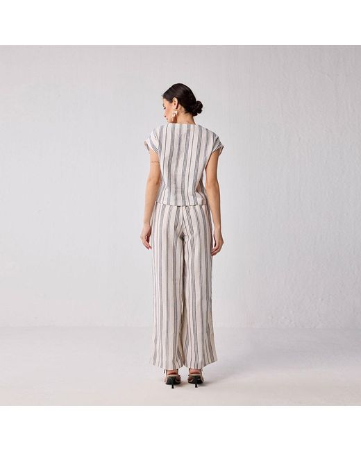 REISTOR Brown Wide-Leg Drawstring Pants