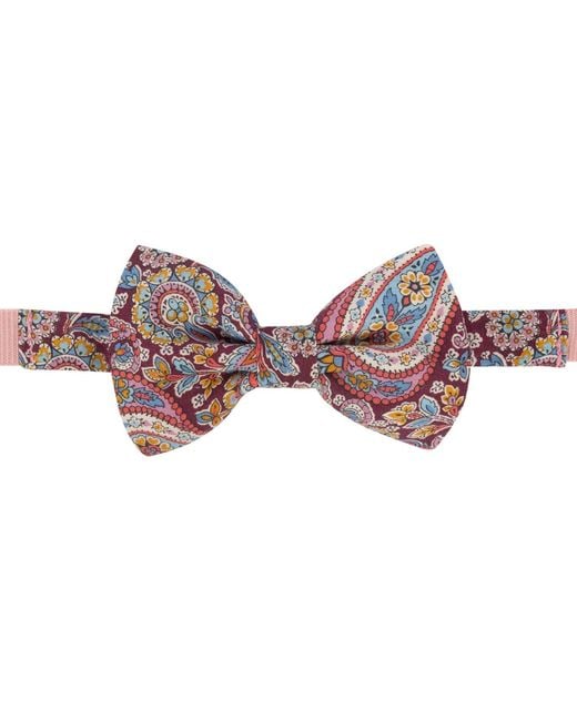 LE COLONEL Brown Liberty Fig Lee Manor Kid Bow Tie for men