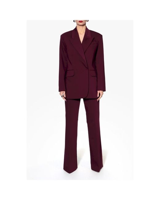 AGGI by HALEWSKI Purple Blair Burgundy Wine Oversized Blazer