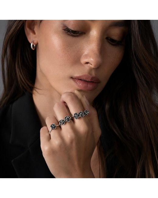 Unaloe Metallic Sterling Double Rose, Purelei Ring Adjustable For – Fashion Statement Jewelry