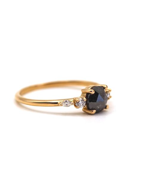 VicStoneNYC Fine Jewelry Metallic Salt And Pepper Diamond Ring