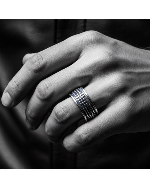 Tg-Jewellery by Tamara Gervasio Blue Crocodile Ring – Sterling With Ceramic Enamel for men