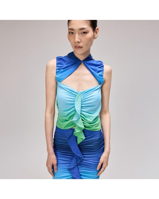 Herfetch Blue Bodrum Top-Multicolur