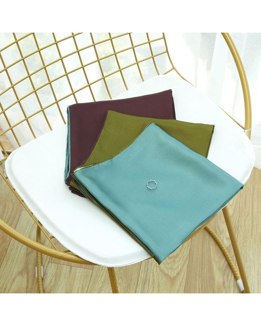 Soft Strokes Silk Green Pure Silk Scarf Tree Solid Colour Collection Small