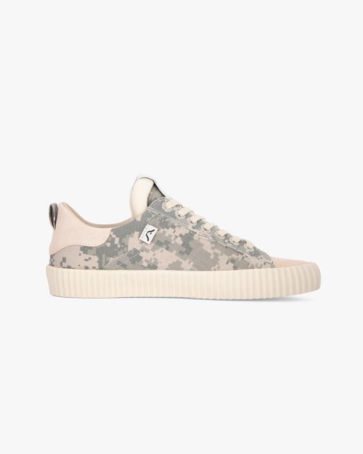 Springa | Unique Vulcanized Sneakers Italian Handmade Gray Wavy Pixel Sneakers for men