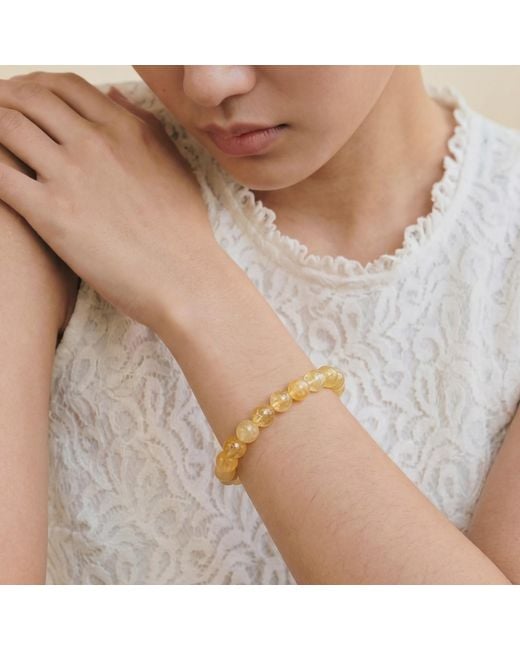 seree Yellow Manifest Collection Abundance Crystal Beaded Bracelet