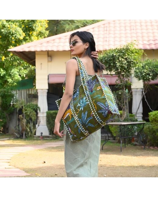 Conscious Yoga Collective Green The Jungle Tote