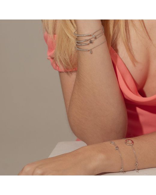 BLOOMTINE | Earth Angel HQ Metallic Illuminess 14K Diamond Bar Bracelet