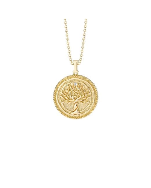 Vanimy Metallic Promised Land Tree Of Life Amulet Coin Medallion Necklace