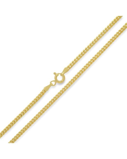 Kylie Harper Metallic Italian Box Franco Chain Necklace for men