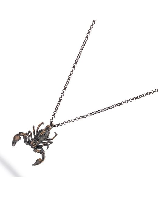 Ebru Jewelry Metallic Scorpion Guardian Sterling Necklace for men