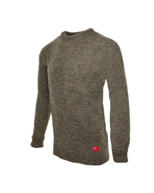 Arthur Beale Green Oiled Wool Pelmo Jumper for men